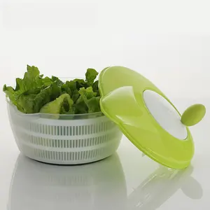 Smile Mom Kitchen Accessory 4L large Capacity Vegetable Salad Spinner Plastic Salad Dryer
