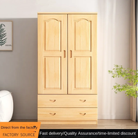 Armoire en bois pour enfants, pliable, en bois massif, petite à grande, pour la maison, la chambre à coucher, entièrement en bois massif, moderne et minimaliste