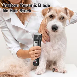 Profissional Cordless Cat Dog Pet Hair Clipper Blade Trimmer Shaver Grooming Kit Clippers Com Lâminas De Metal Para O Cão Gato