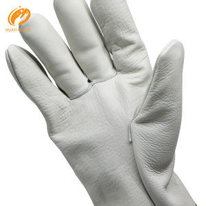 Guantes DE SEGURIDAD DE CUERO personalizados para soldar, piel de cabra, guantes de jardinería para mujeres, guantes de trabajo de cuero para construcción resistente para hombres - Product Image 5