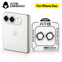 Protection d'objectif d'appareil photo en métal ATB OEM, verre trempé 9H, forte adhérence, couverture intégrale pour iPhone 18 Pro Max 18 Pro