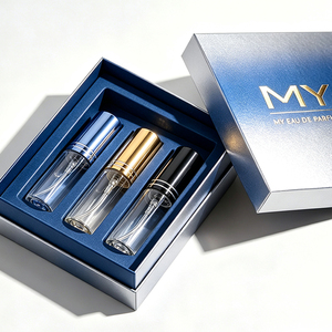 Atomizador de Perfume Recargable de Vidrio Transparente de 5 ml, Mini Botella de Viaje con Tapa Metálica Azul y Colorida - Product Image 2