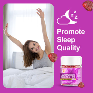 Gummies à l'ashwagandha à absorption rapide, contenant de la vitamine D avec du magnésium, pour l'équilibre du cortisol, compléments alimentaires à l'ashwagandha - Product Image 3
