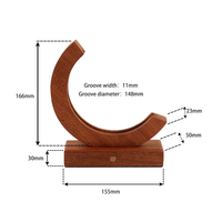 Base de médaille en bois en forme de demi-lune Base lumineuse Base décorative support personnalisation Sport Creative OEM