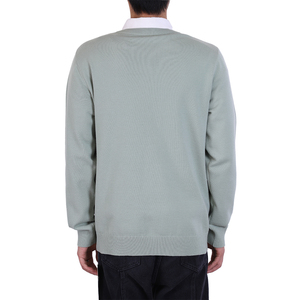 Pull à col rabattu avec broderie et haut en tricot à manches longues pour hommes Pull en coton pour hommes avec LOGO personnalisé OEM & ODM - Product Image 2