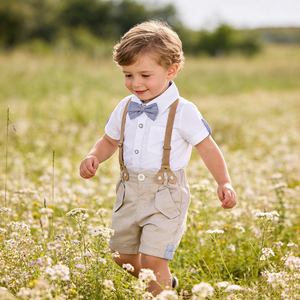 夏季儿童印花服装套装服装儿童精品服装套装短款休闲幼儿男童衣服 - Product Image 1