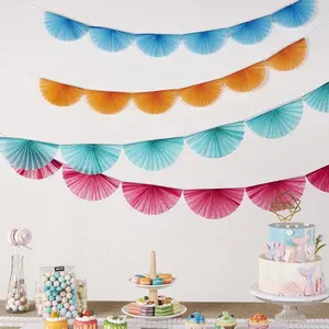 Paper Garland Reusable Foldable Towel Garlands Streamers For Wedding Event Party Decorations Hanging Paper Garland