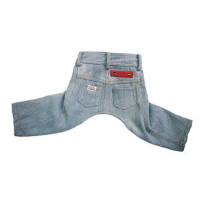 מותאם אישית כפתור עיצוב מכנסי כותנה מחמד מכנסי ג 'ינס קלאסי של כלב גדול בינוני קטן - Product Image 4