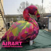 Modèle d'oiseau flamant rose gonflable pour installation de mariage romantique, flamant rose gonflable élégant pour la décoration de parcs lacustres