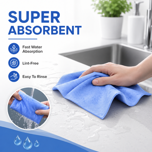 PVA <b>Kitchen</b> Towel Rectangle Non-Woven Fabric Soft Quick-Dry Multi-Color Reusable Cleaning <b>Cloth</b> - Product Image 2