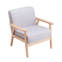 Fauteuil de salon traditionnel en bois massif écologique à un siège
