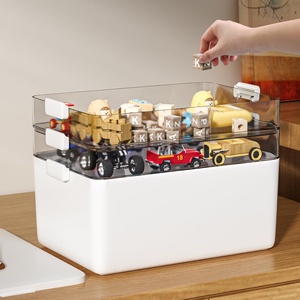 Boîte de rangement en plastique de 19.7 pintes avec plateau amovible Conteneur d'organisateurs d'artisanat durables pour organiser la couture de perles <span class=keywords><strong>Playdoh</strong></span> - Product Image 1