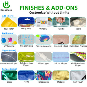 Sacchetti Personalizzati a 8 Lati per Cioccolato e Snack, Stampa a Caldo, Blocco Luce, Fondo Piatto con <span class=keywords><strong>Cerniera</strong></span> in Alluminio - Product Image 2