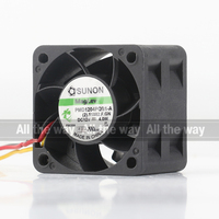 Kipas Pendingin Sunon 5V 24V 48V DC12V 4.0W AC EC 4028 40X40X28MM 4CM Server Dual Ball Switch Mute Tiga-kabel PMD1204PQB1-A