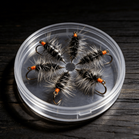 Griffiths Gnat Dry Fly Peacock Herl Body Grizzle Hackle Tailles 12-20 Hameçon Barbelé Pêche à la Mouche à la Truite de Rivière et au Grizzly Matériel de Pêche OEM