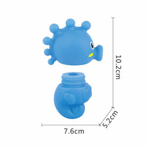 4 pièces OEM/ODM Jouets à presser en caoutchouc en forme d'animaux mignons, flottants pour la <span class=keywords><strong>baignoire</strong></span>, pour bébés et tout-petits, vente en gros d'usine, poupées amusantes - Product Image 2