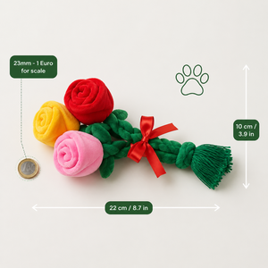 Jouet pour chien en peluche Rose Squeaky - Jouet à mâcher en corde de coton pour chiens de petite et moyenne taille, certifié CE, vente en gros, faible MOQ 50 pièces, cadeau UE - Product Image 4