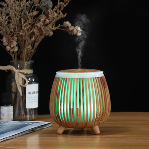 JCSY-105 Wood Style Ultrasonic <b>Humidifier</b> 0.5L USB Powered Aroma Diffuser For Home Office Desktop Use - Product Image 1
