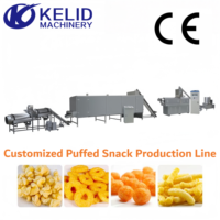 Ligne de production complète de snacks soufflés sains et croustillants à base de maïs, à fonctionnement automatique, facile et économe en énergie