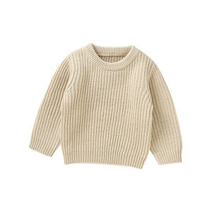Mimixiong Top vente ropa de bebes vêtements doux pour nouveau-né bébé enfants filles garçons solide épais à manches longues pull en tricot chandails - Product Image 1