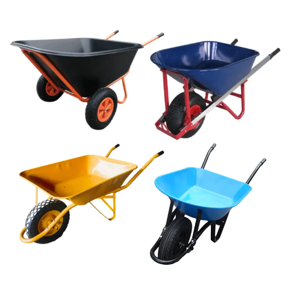 Heavy Duty Gardening Industrial Plastic Manufacture Metal Construction Wheelbarrows