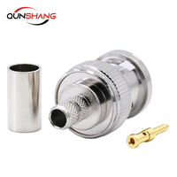 Adaptador de Conector BNC Superbat Convert RF 1P Belden 1855A Mini de Precisión, Coaxial, Cobre, Chapado en Oro, Carcasa de Latón Niquelado