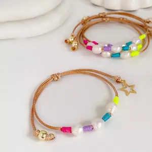 B3424 Bohemia women bracelet jewelry colorful pearl beads bracelet multi strand bracelet for summer