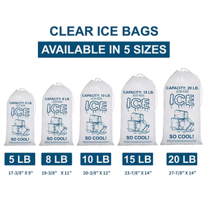 अच्छी गुणवत्ता वाले बोल्ट पैरा क्यूबोस डी हीलो क्यूबोस प्लास्टिक बोसा प्लास्टी बैग 20 स्पष्ट किलोग्राम पैकेजिंग बर्फ - Product Image 2