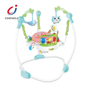 Chengji Hot Sale Multifunctionele Baby Jumperoo Leren Rollator Producten Peuter Bounce Swing Baby Springstoel Met Muziek