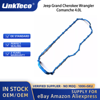 Junta de cárter de aceite de motor Linkteco para Jeep Grand Cherokee Wrangler Comanche 4.0L L6 OHV 12V 1992-2006 OS21003 53007568AC OS34308R