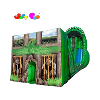 Tyrolienne gonflable de jeux interactifs gonflables commerciaux pour la location de partie à vendre