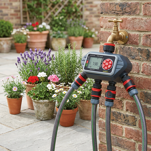 Programmateur d'arrosage numérique pour jardin avec 4 vannes en plastique durable - Product Image 3