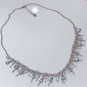 Collar con Colgante de Aguamarina de Plata de Ley S925 <span class=keywords><strong>Vintage</strong></span>, Joyería de Piedras Preciosas Naturales para Mujer - Product Image 6