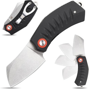 Cuchillo Táctico Plegable de Tamaño Pequeño, Acero D2 con Acabado Stone Washed, Mango G10, para Campismo, Emergencias, Personalizable con Logotipo - Product Image 1