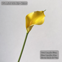 En stock – Nouvelle fleur artificielle HGA Calla Lily blanche sur tige, idéale pour centre de table de mariage, arrangement floral événementiel, OEM