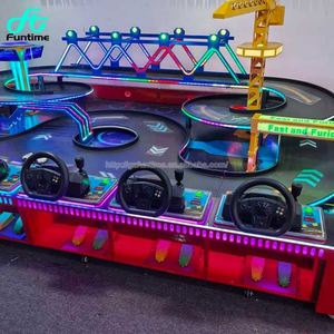 เครื่องเล่นรถแข่ง RC สแตนเลส 6 ที่นั่ง สนุก กำไรดี เหมาะสำหรับห้างสรรพสินค้า เกมแข่งรถสำหรับเด็ก ภาษาอังกฤษ - Product Image 6