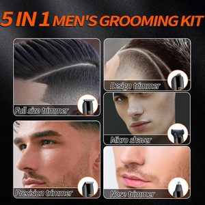 Meilleures ventes <span class=keywords><strong>Tondeuse</strong></span> à cheveux électrique pour <span class=keywords><strong>homme</strong></span>, kit 5 en 1, rasoir électrique, <span class=keywords><strong>tondeuse</strong></span> à nez avec affichage numérique intelligent - Product Image 2