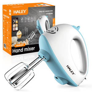 HALEY Meilleure vente <span class=keywords><strong>Mini</strong></span> batteur électrique à œufs 5 vitesses pour cuisine, mélangeur à gâteaux et crochets, mélangeurs alimentaires de qualité - Product Image 1