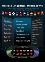 Nouveau modèle 2026 HUD P5 Compteur de vitesse 6,2 pouces Affichage tête haute avec alarme multifonction Compteur automatique OBD2 Jauge de voiture Accessoires de voiture