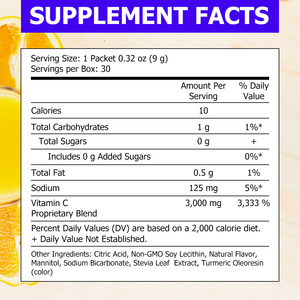 ผงวิตามินซีสำเร็จรูปแบบ ODM OEM สำหรับผลิตภัณฑ์ฉลากส่วนตัว ช่วยบำรุงสุขภาพผิว กระตุ้นการสร้างคอลลาเจน เสริมวิตามิน - Product Image 2