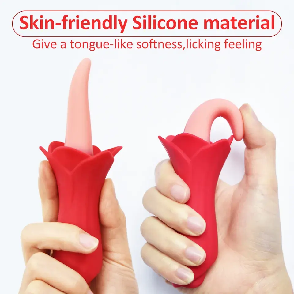 Hete Verkoop Tong Likken Vibrator Volwassen Speelgoed Dildo Volwassen Seksspeeltjes Voor Vrouwen Clit Stimulatie Roosvormige Seksspeeltjes Voor Vrouw