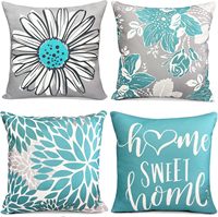 Housses de coussin décoratives carrées 18x18 pouces, taies d'oreiller anti-acariens pour la maison et l'hôtel