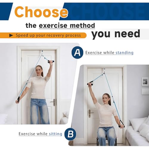 Poulies de physiothérapie pour la rééducation de l'épaule, équipement de rééducation à poulie pour exercices des bras avec bande de résistance - Product Image 2