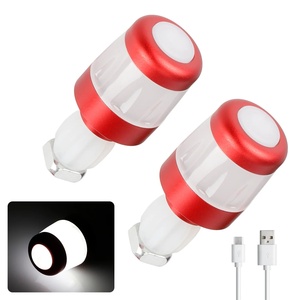 Ulip <b>LED</b> Signal <b>Light</b> Electric Scoot Handlebar End <b>Plugs</b> Turn <b>Lights</b> 2 PCS Red White with USB Cable Side warning Lamp - Product Image 6
