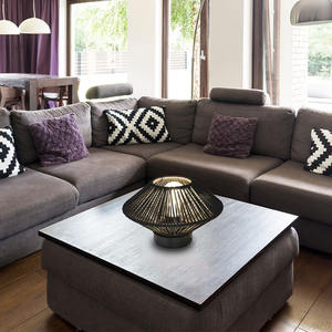 Lampada da tavolo con filo di seta, diametro 200 mm, E27, potenza 40W, ideale per decorazione e ambientazione di spazi. - Product Image 2