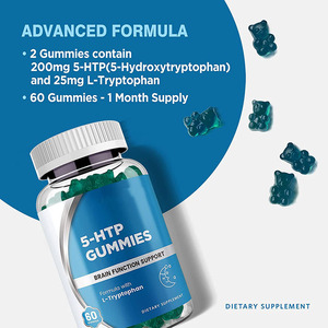 OEM 5-HTP Soft Gummy Candy Suplementos naturales sin azúcar Apoya el estado de ánimo de serotonina/Soporte para dormir para adultos y adolescentes - Product Image 3