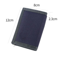 Dompet Mini Kasual Dompet Uniseks dengan Kantong Koin Nilon Lipat Pendek Menerima Logo Kustom Cetak Dompet Kanvas Murah