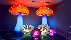 Sử dụng Wonderland chủ đề Đảng Inflatable Nấm và Hoa bóng bay với LED cho trang trí - Product Image 4