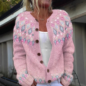 Jerseys cárdigan informales personalizados del fabricante para <span class=keywords><strong>mujer</strong></span> estilos <span class=keywords><strong>de</strong></span> botones <span class=keywords><strong>de</strong></span> temporada <span class=keywords><strong>de</strong></span> invierno - Product Image 1