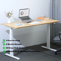 Bureau électrique moderne Cadre de bureau réglable en hauteur Mobilier de bureau Table à hauteur réglable pour le bureau
